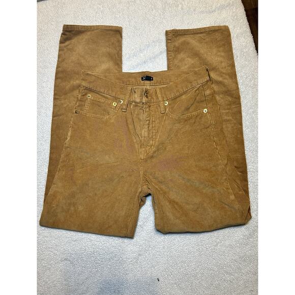 J. Crew Corduroy Pants Caramel Brown Women’s size 26 Fall Gold Accents Casual - Picture 1 of 9